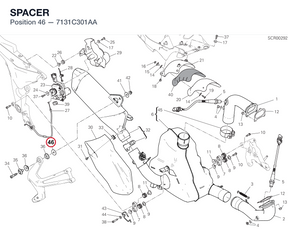 SPACER 7131C301AA diagram position