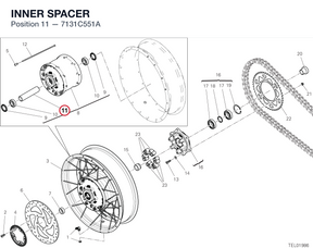 INNER SPACER 7131C551A diagram position