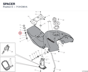 SPACER 7131C961A diagram position