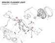SPACER, FLASHER LIGHT 7131D001A diagram position