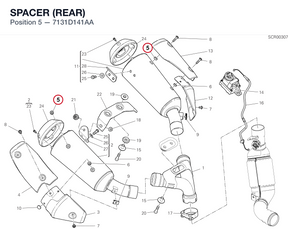SPACER (REAR) 7131D141AA diagram position