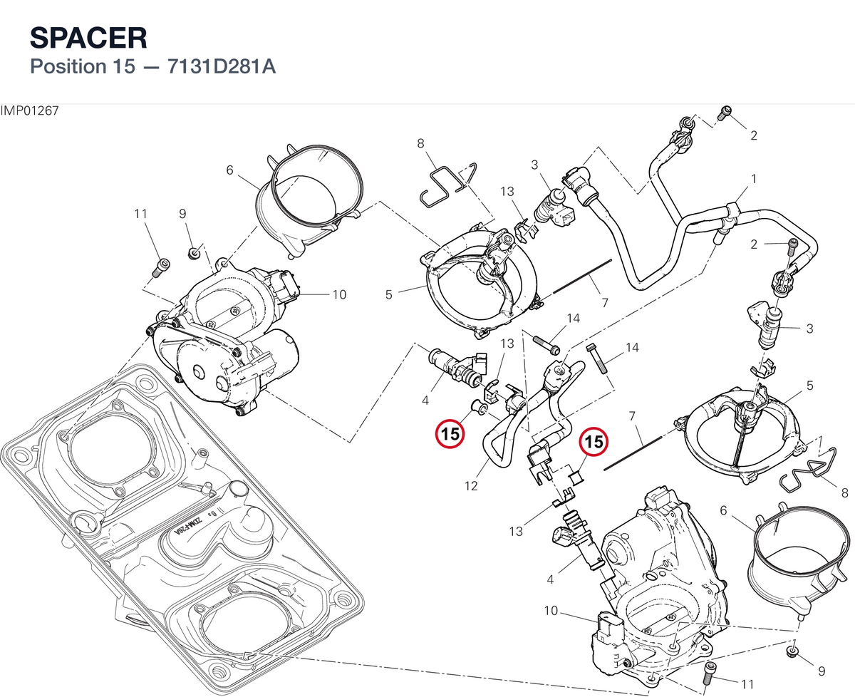 SPACER 7131D281A diagram position
