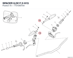 SPACER 8,2X17,5 H15 7131D601AA diagram position