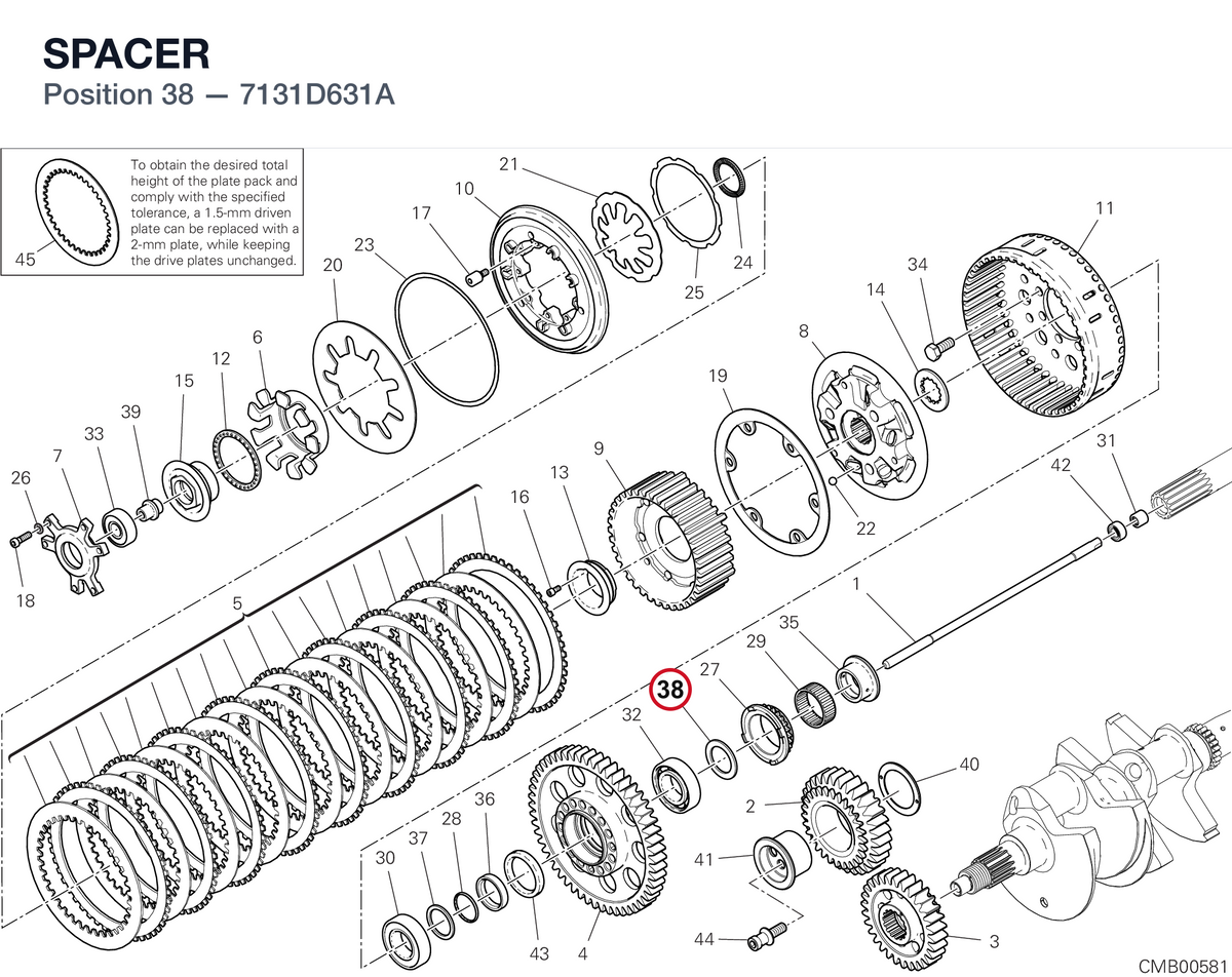 SPACER 7131D631A diagram position