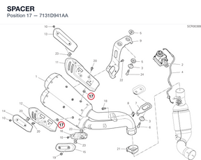 SPACER 7131D941AA diagram position
