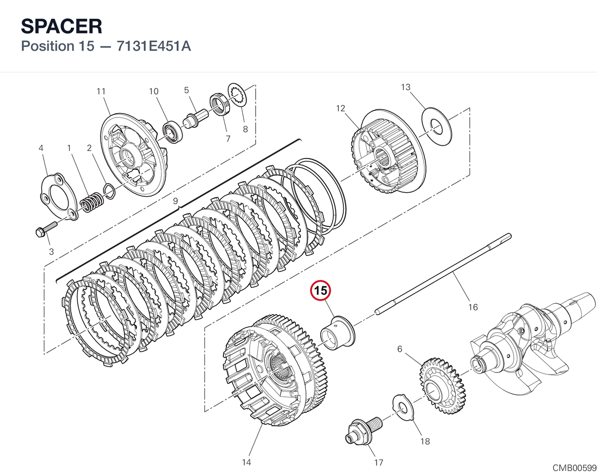 SPACER 7131E451A diagram position