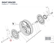 RIGHT SPACER 7131E591AA diagram position
