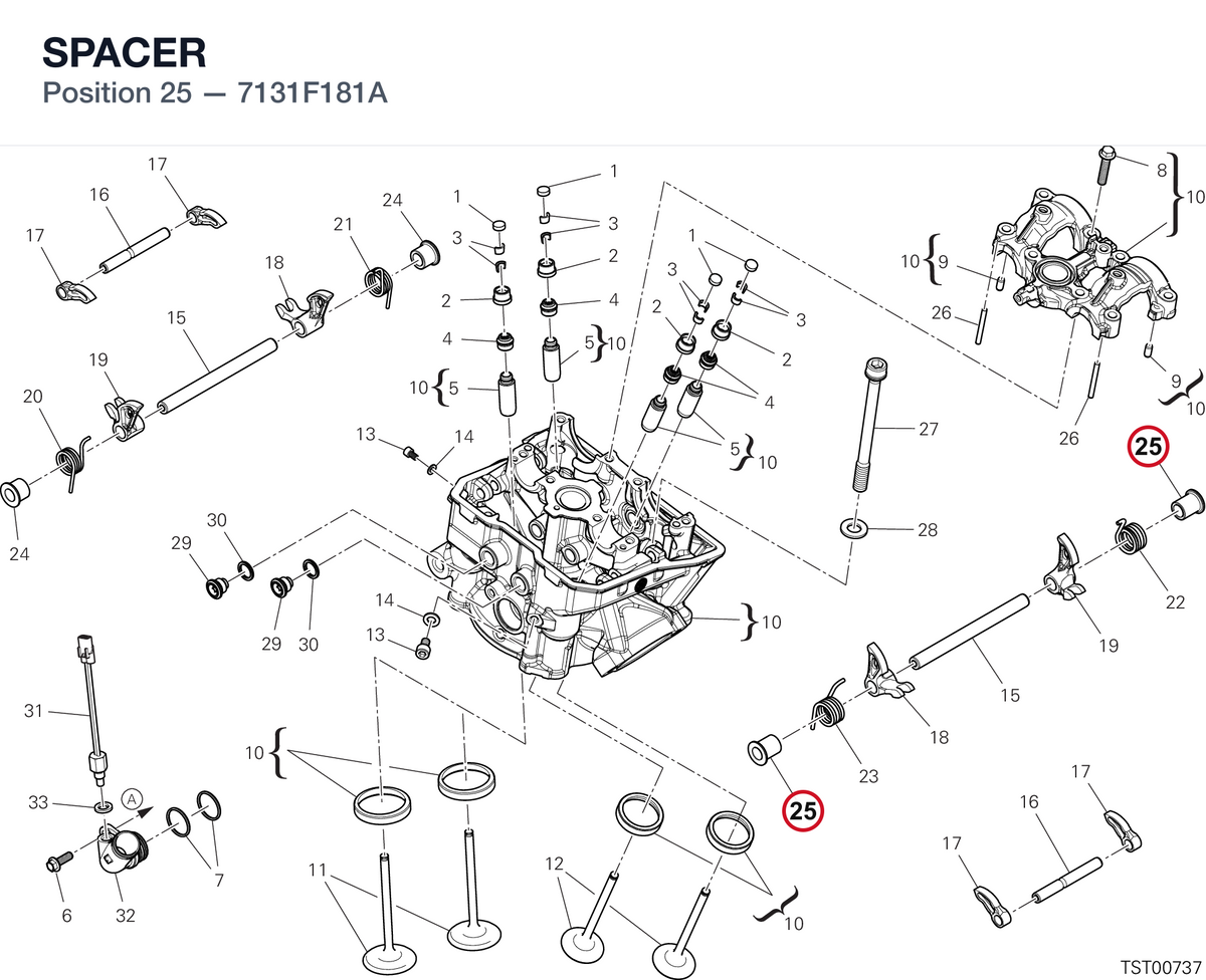 SPACER 7131F181A diagram position