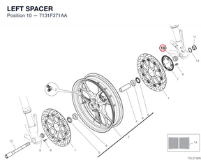 LEFT SPACER 7131F371AA diagram position