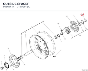 OUTSIDE SPACER 7131F391BA diagram position