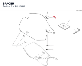 SPACER 7131F491A diagram position