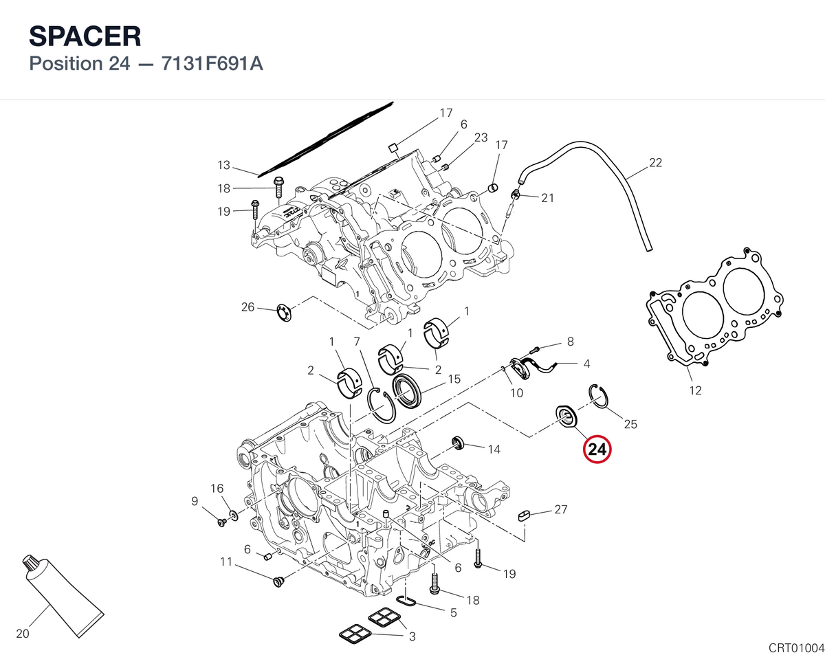 SPACER 7131F691A diagram position