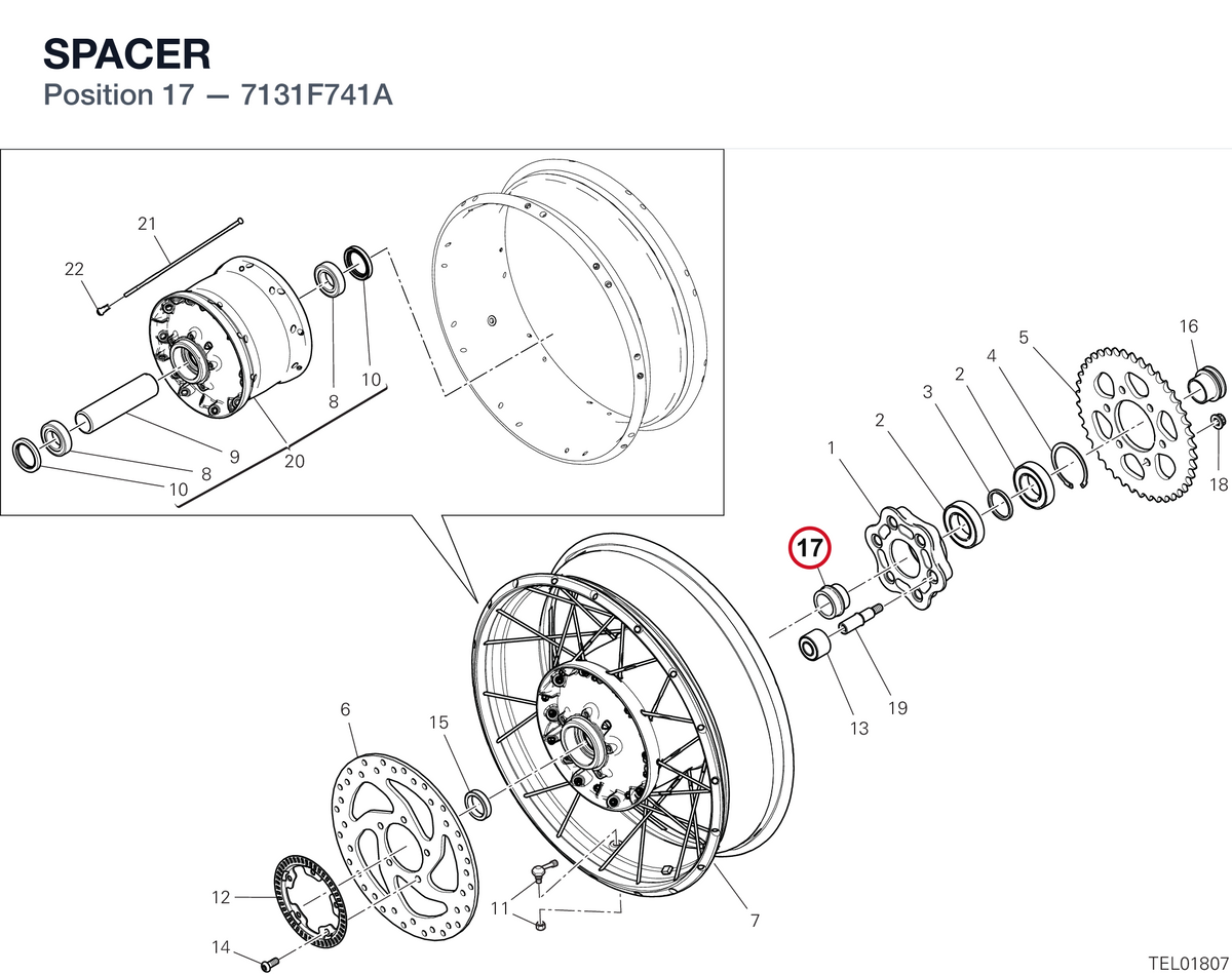 SPACER 7131F741A diagram position