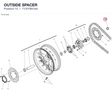 OUTSIDE SPACER 7131F801AA diagram position