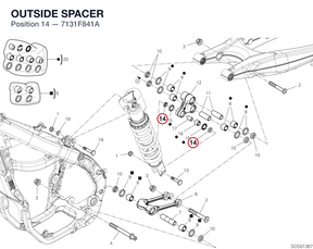 OUTSIDE SPACER 7131F841A diagram position