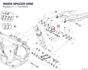 INNER SPACER ARM 7131F851A diagram position