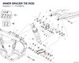 INNER SPACER TIE ROD 7131F861A diagram position