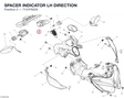 SPACER INDICATOR LH DIRECTION 7131F922A diagram position