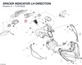 SPACER INDICATOR LH DIRECTION 7131F922A diagram position