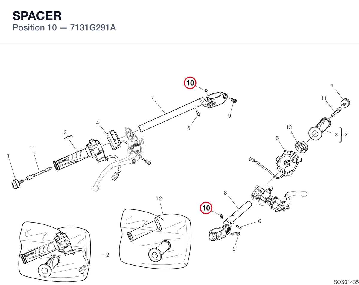 SPACER 7131G291A diagram position
