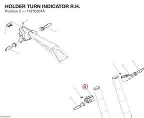 HOLDER TURN INDICATOR R.H. 7131G301A diagram position