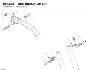 HOLDER TURN INDICATOR L.H. 7131G311A diagram position