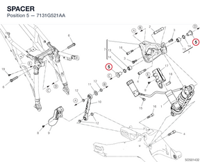 SPACER 7131G521AA diagram position