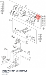 Diagram preview: STEEL WASHER 15,2X19X0,3 (54603090030)