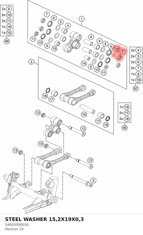 Diagram preview: STEEL WASHER 15,2X19X0,3 (54603090030)