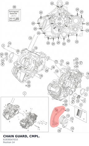 Diagram preview: CHAIN GUARD, CMPL. (61930047033)