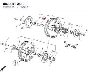 INNER SPACER 71410021A diagram position