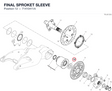 FINAL SPROKET SLEEVE 71410411A diagram position