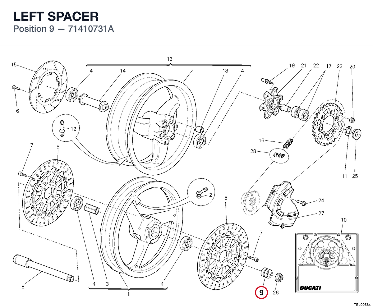 LEFT SPACER 71410731A diagram position