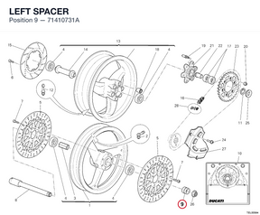 LEFT SPACER 71410731A diagram position