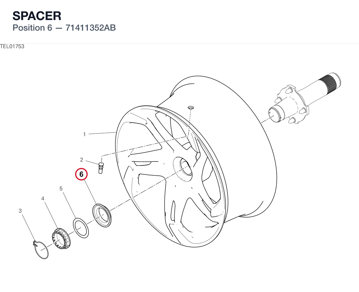 SPACER 71411352AB diagram position