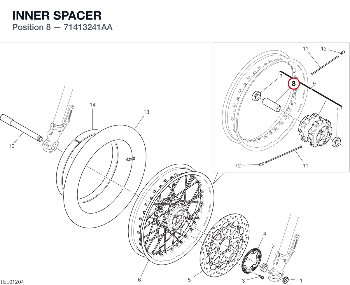 INNER SPACER 71413241AA diagram position