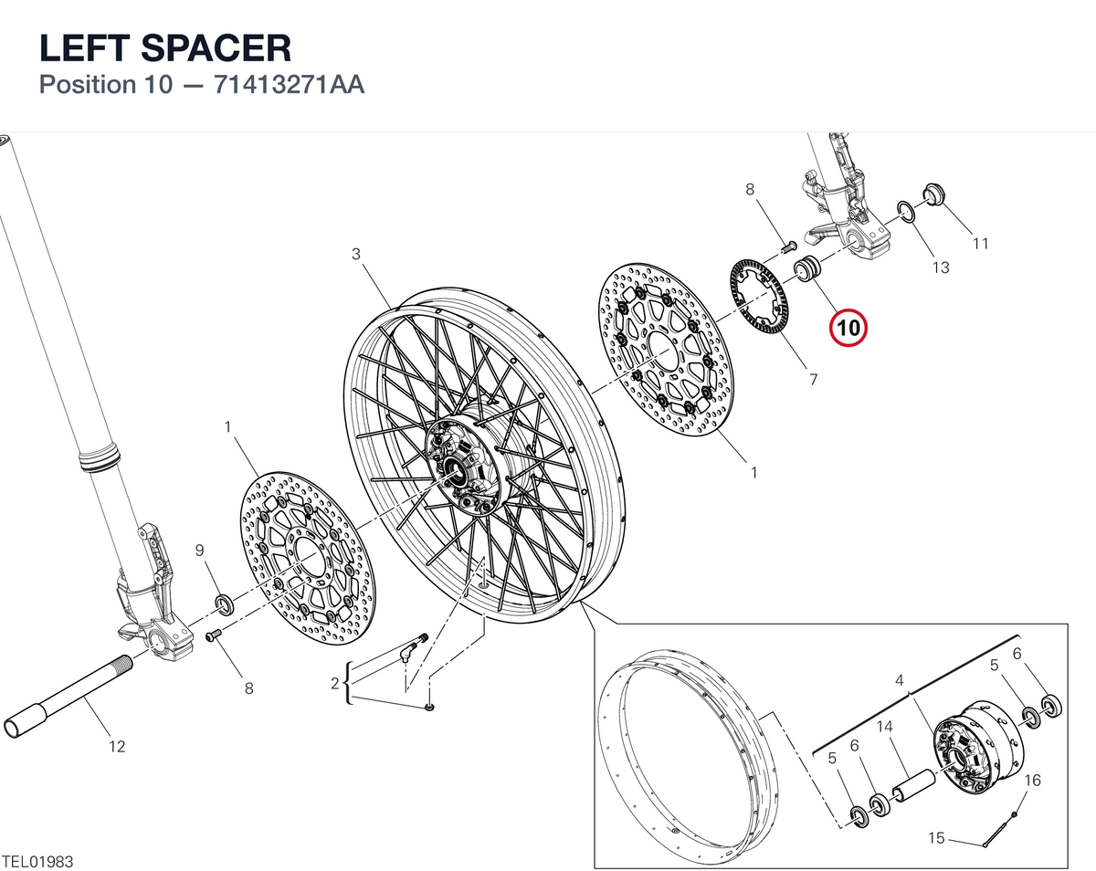 LEFT SPACER 71413271AA diagram position