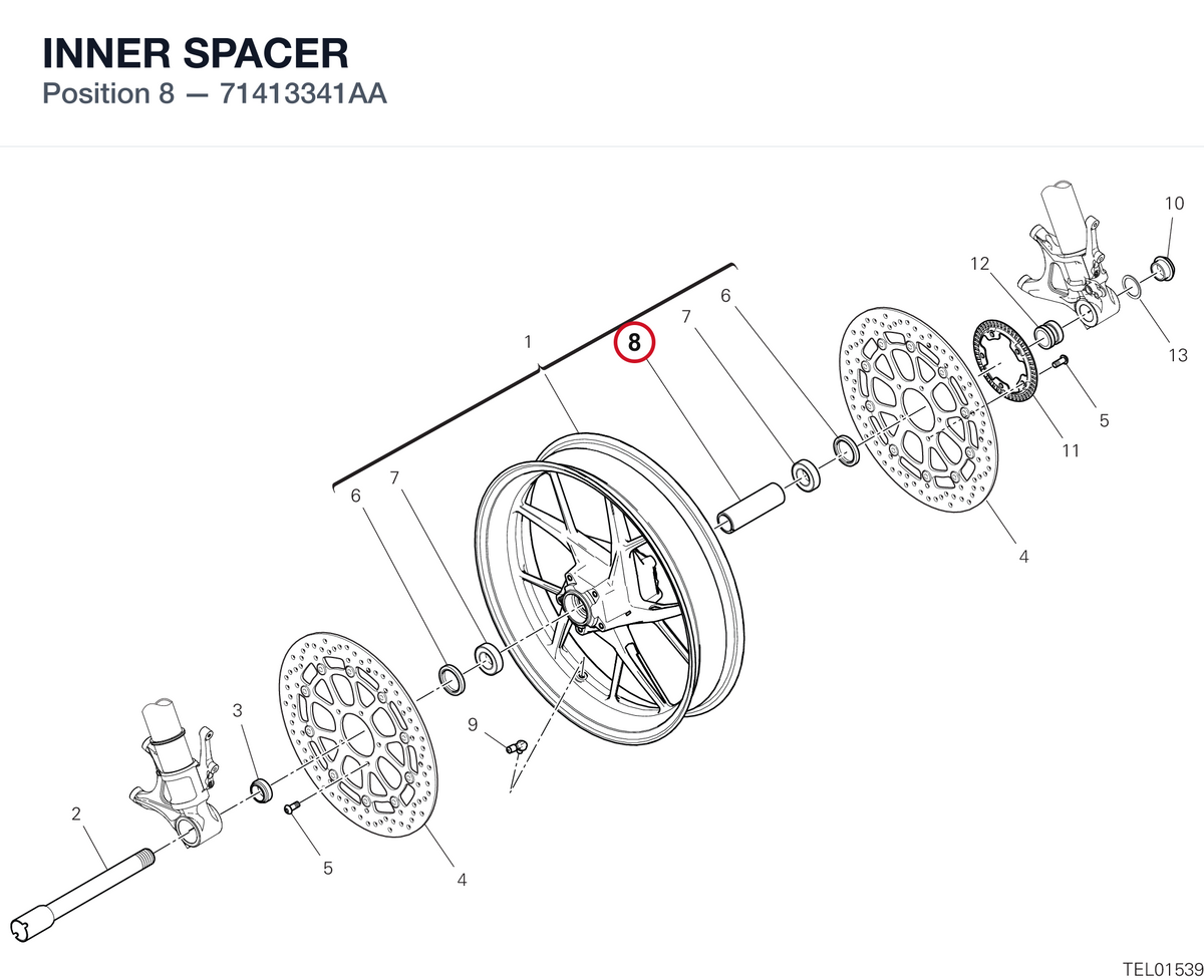 INNER SPACER 71413341AA diagram position