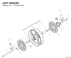 LEFT SPACER 71413471AA diagram position