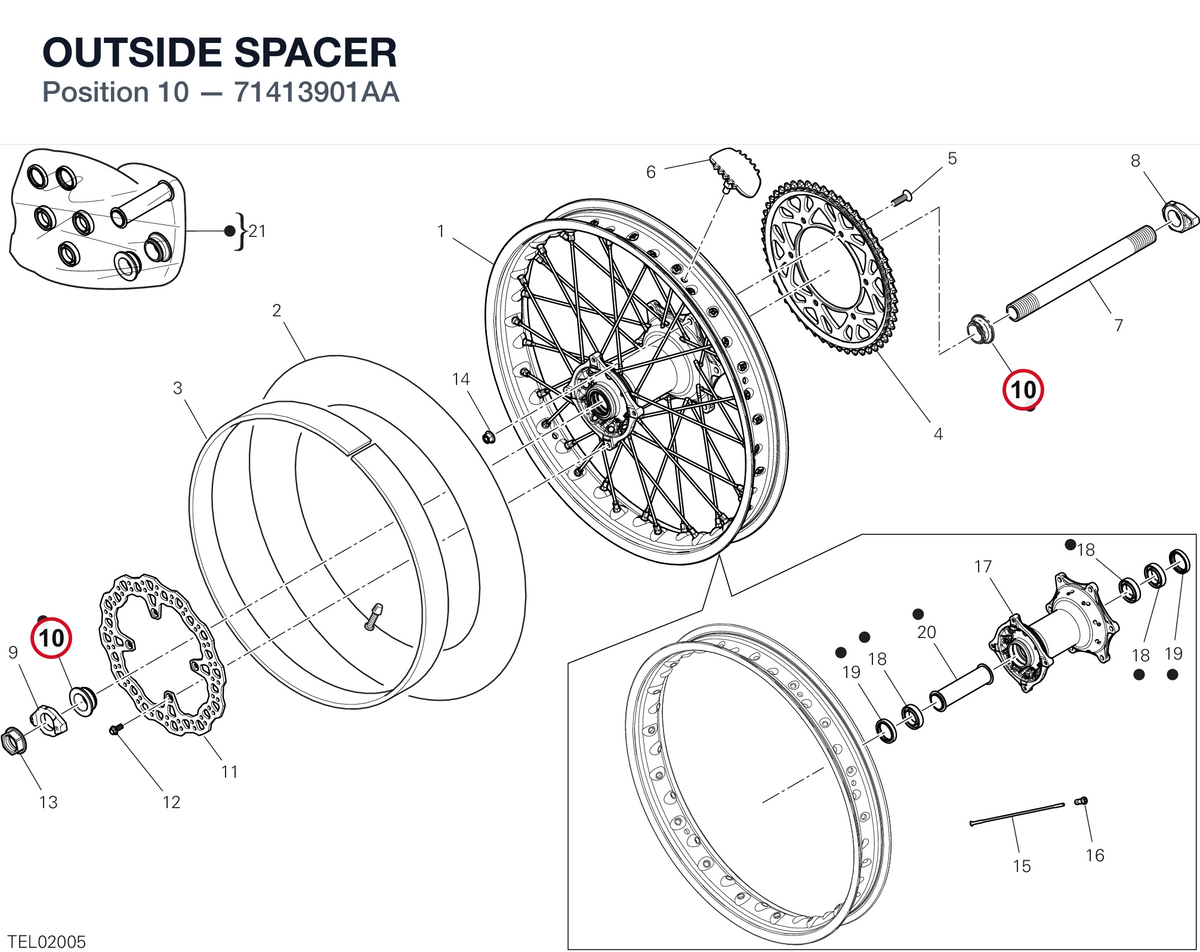 OUTSIDE SPACER 71413901AA diagram position