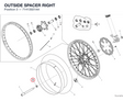 OUTSIDE SPACER RIGHT 71413921AA diagram position