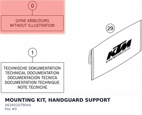 Diagram preview: MOUNTING KIT, HANDGUARD SUPPORT (A63402079044)
