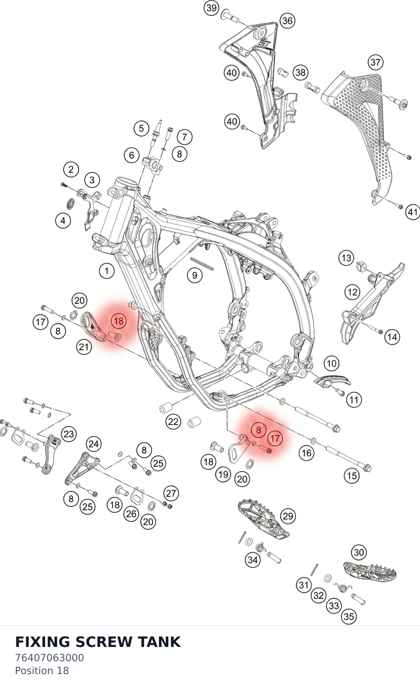Diagram preview: FIXING SCREW TANK (76407063000)