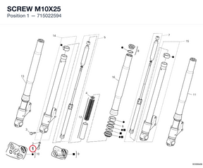 SCREW M10X25 715022594 diagram position