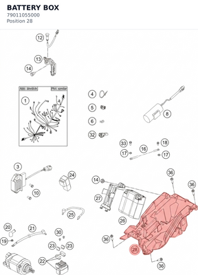 Diagram preview: BATTERY BOX (79011055000)