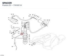 SPACER 71610011A diagram position