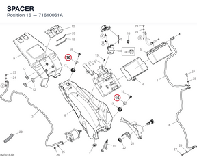SPACER 71610061A diagram position