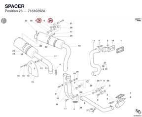 SPACER 71610292A diagram position
