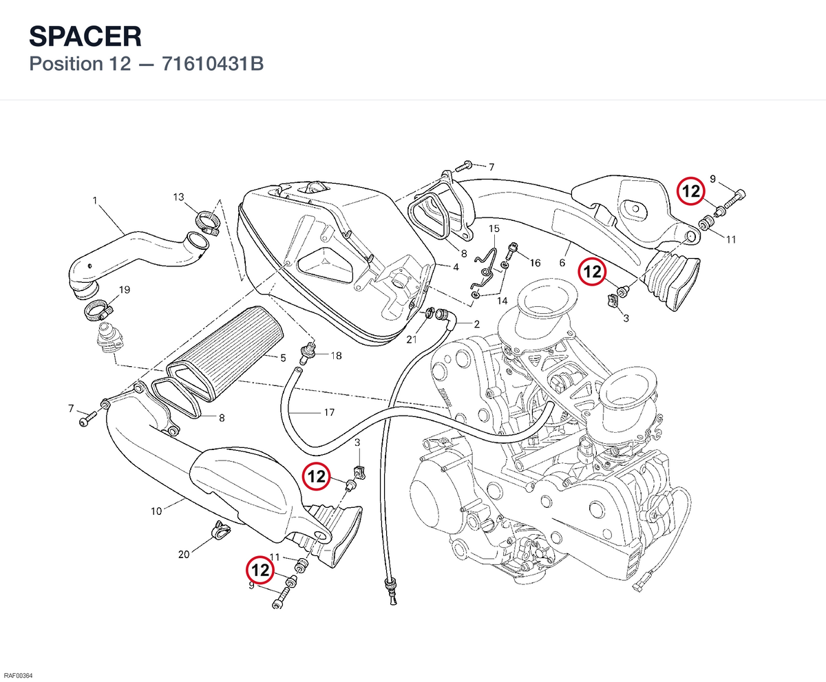 SPACER 71610431B diagram position