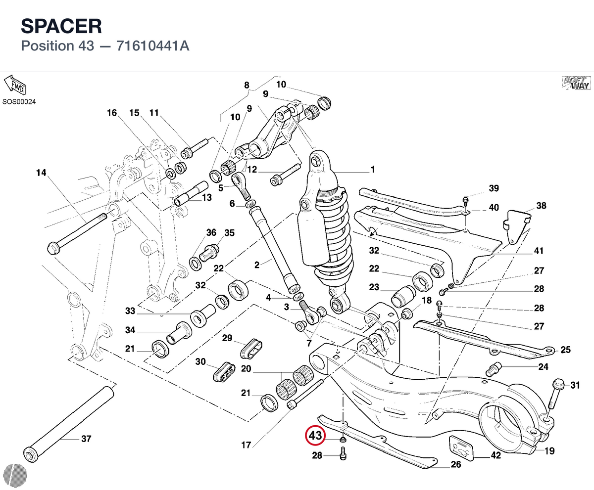 SPACER 71610441A diagram position